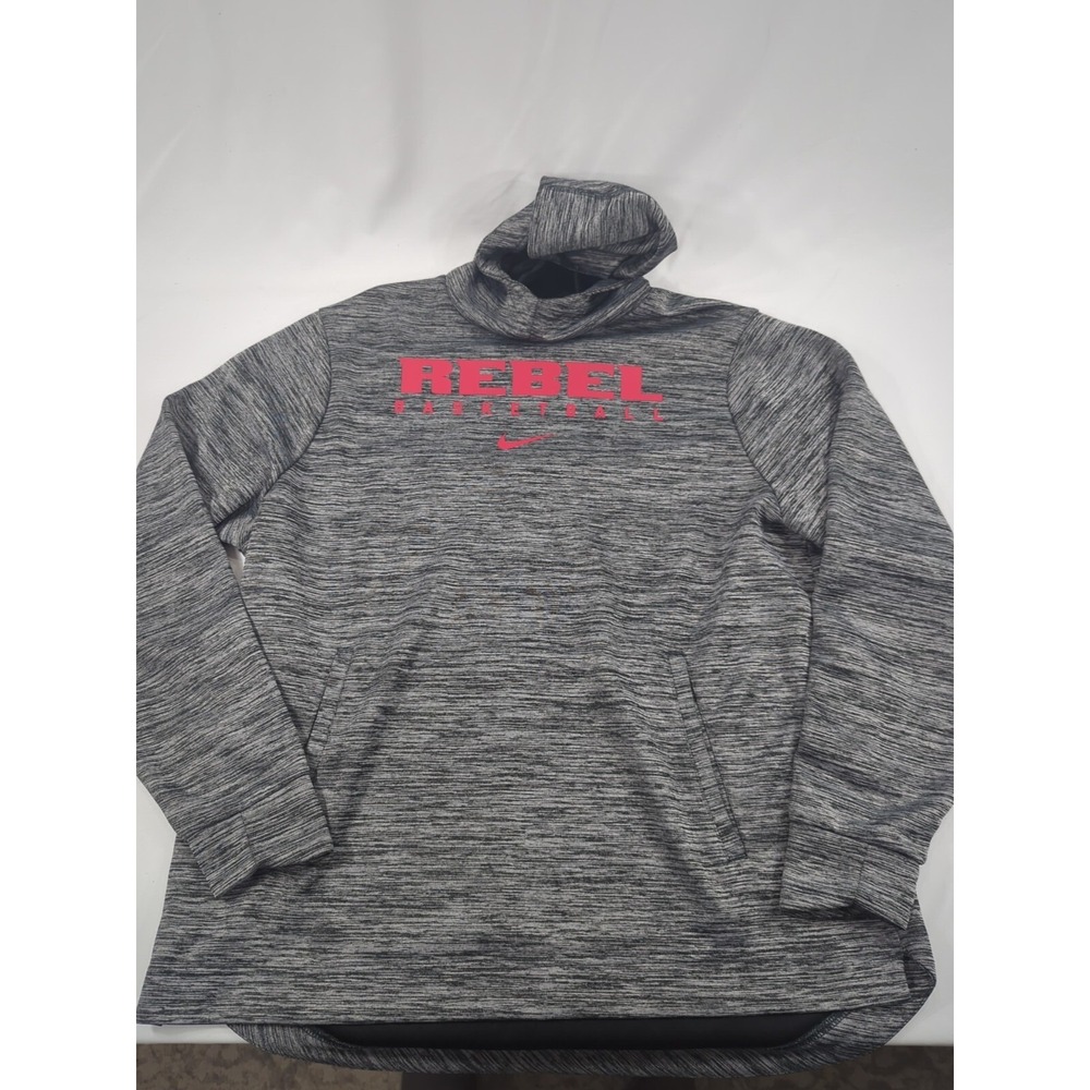 Nike Hoodie Men's XL Heathered Gray Dri-Fit REBEL BASKETBALL Drop Cut EUC